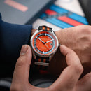 Alain CD-1037-66 Sportuhr - BURNT ORANGE - PADDOCK AUTOMAIC SERIE-3