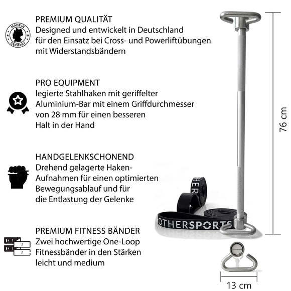 Bundle Sportboard Kork & Fitness Stange - Eigengewicht Training gegen die Schwerkraft