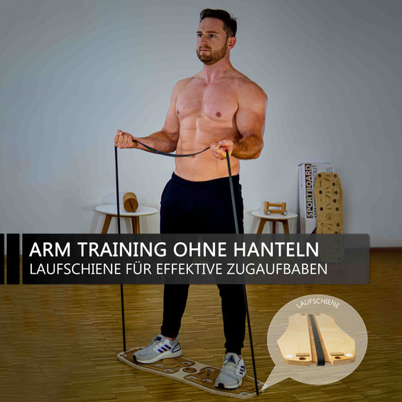 Bundle Sportboard Kork & Fitness Stange - Eigengewicht Training gegen die Schwerkraft