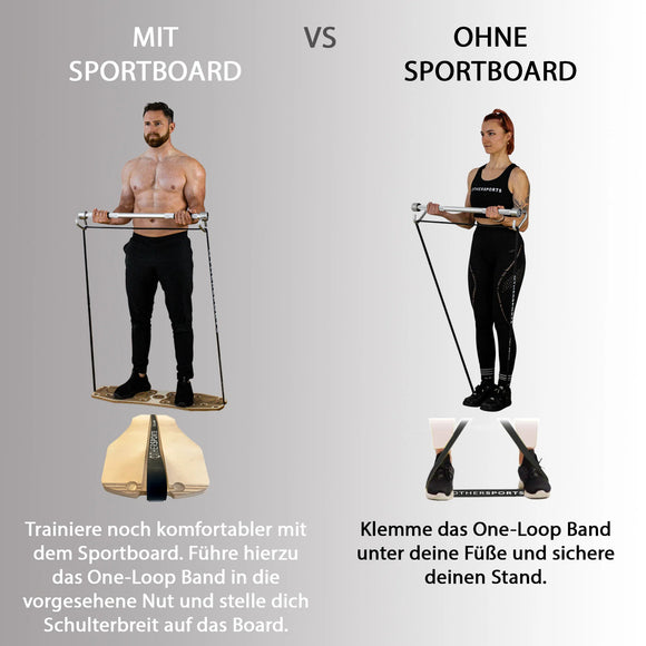 Bundle Sportboard Kork & Fitness Stange - Eigengewicht Training gegen die Schwerkraft