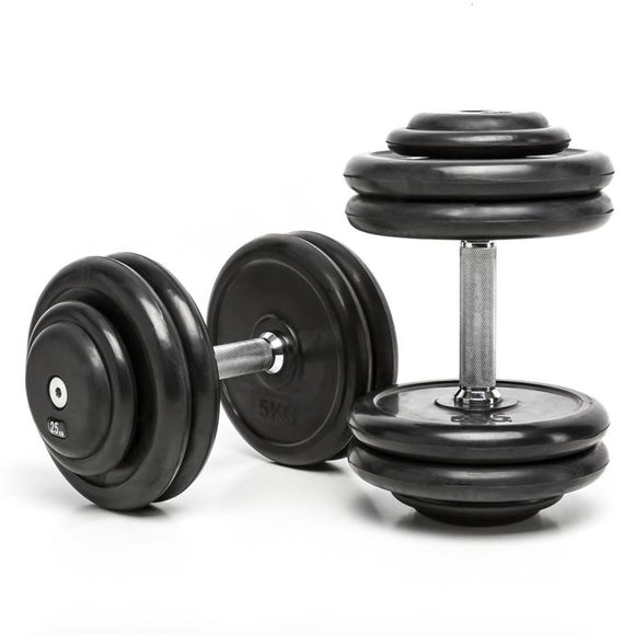 CHD-Kompakthantelpaare Gummi von 2,5 Kg - 80 Kg - Kurzhanteln mit 2,5 kg Steigung