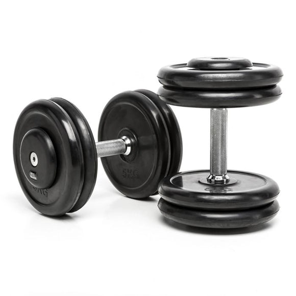 CHD-Kompakthantelpaare Gummi von 2,5 Kg - 80 Kg - Kurzhanteln mit 2,5 kg Steigung