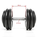 CHD-Kompakthantelpaare Gummi von 2,5 Kg - 80 Kg - Kurzhanteln mit 2,5 kg Steigung-4