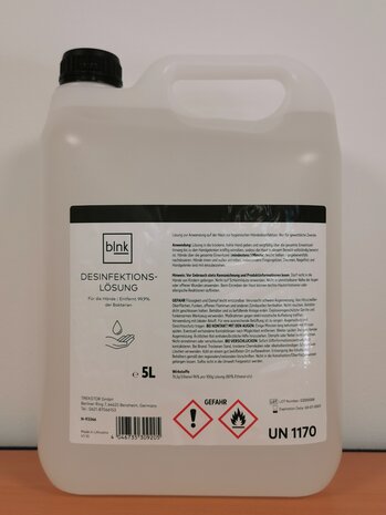 blnk Desinfektionsmittel 5000ml als Lösung oder Gel lieferbar