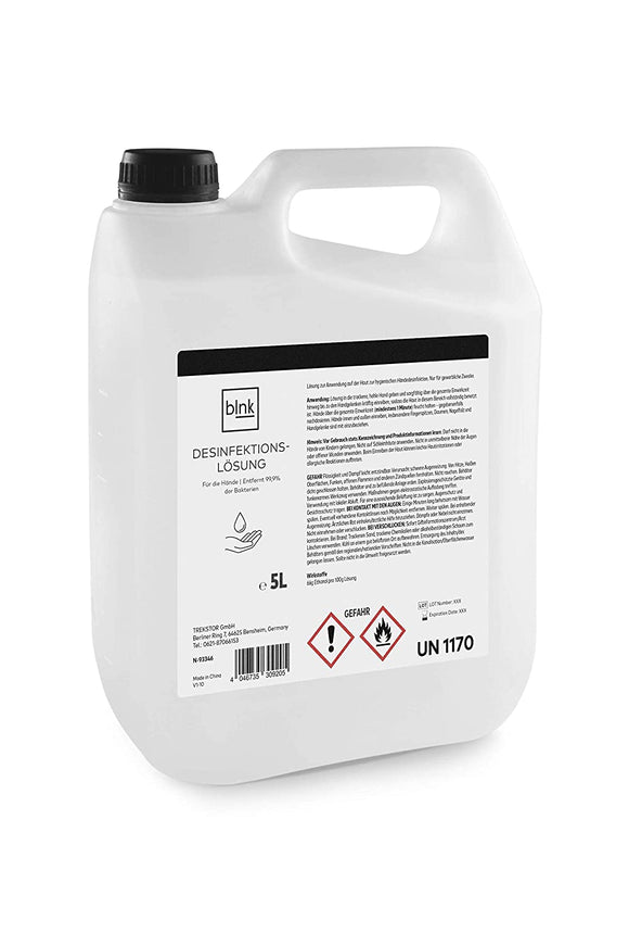 blnk Desinfektionsmittel 5000ml als Lösung oder Gel lieferbar