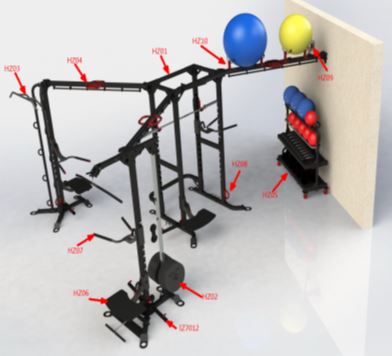 Impulse® Pro - STERLING HIGH INTENSIVE TRAINING ZONE - HOME GYM KOMPATIBEL - ab Lager liefebar !!