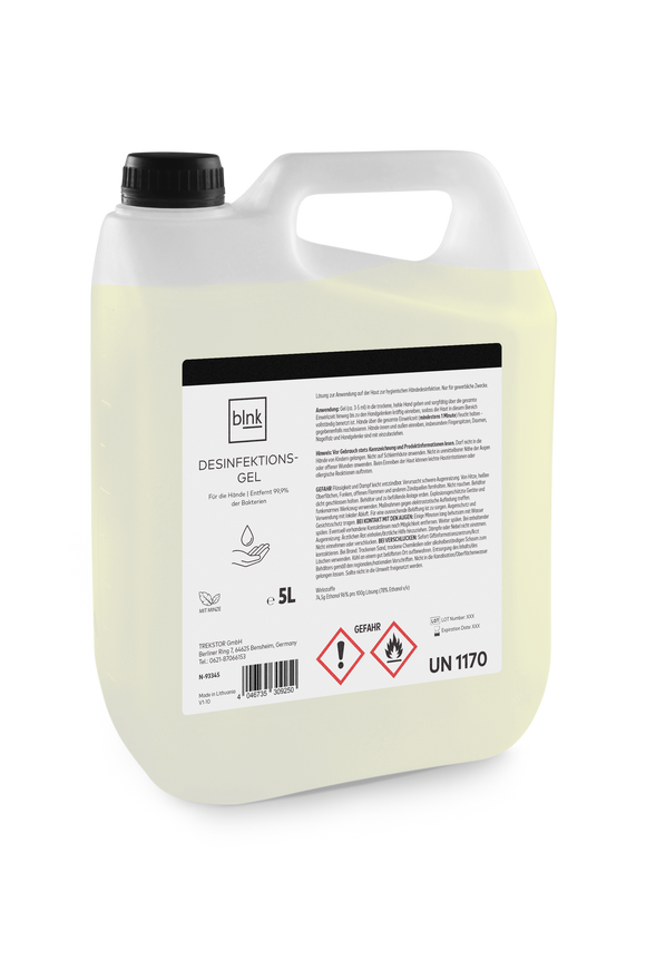 blnk Desinfektionsmittel 5000ml als Lösung oder Gel lieferbar