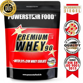 Powerstar Food® PREMIUM WHEY 90 - Whey Protein Shake - 850 g Pulver