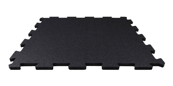 Rubtiler® - Granulat Bodenplatte für Fitness- und Sportböden - Puzzleform - Schwarz