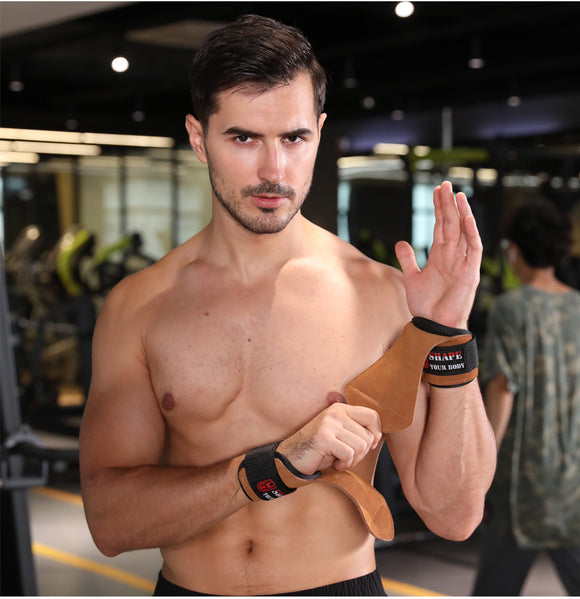 SHAPE YOUR BODY - Profi Zughilfe Griffpolster Fitness Sport Handschuhe