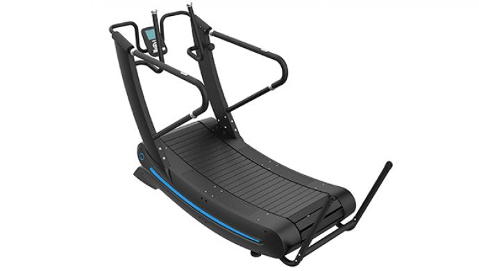 TZ-FITNESS® Kurven Laufband - Curved Treadmill TZ-3000A mit 8 Stufiger Magnetbremse und Parachute Trainingsgürtel