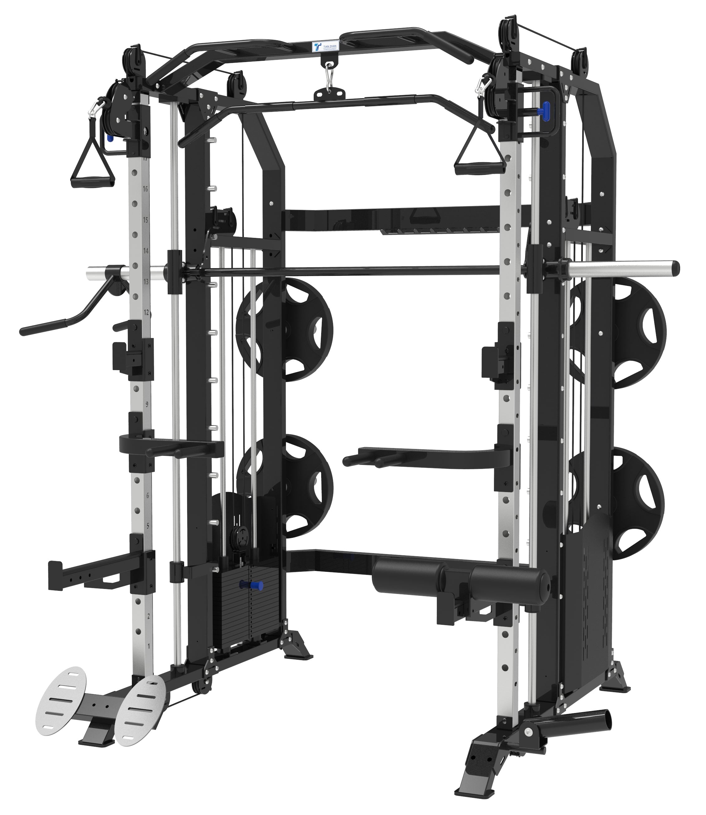 TZ-FITNESS® Multi Funktional Smith Maschine mit Steckgewichte TZ-Q1009A