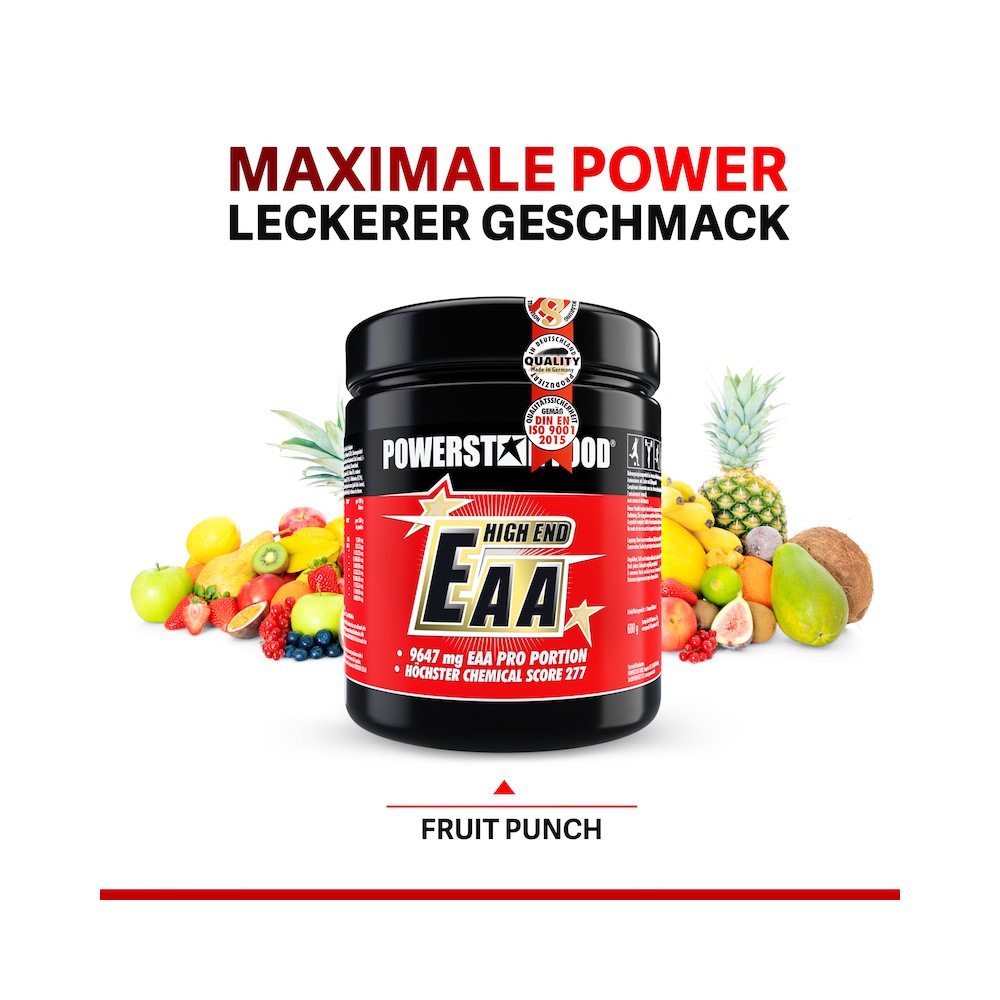 Powerstar Food® EAA HIGH END - Essentielle Aminosäuren - 600 g Pulver