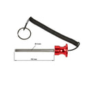 Aluminium Magnetsteckbolzen 8 mm x 100 mm / 140 mm mit Spiralkabel-4