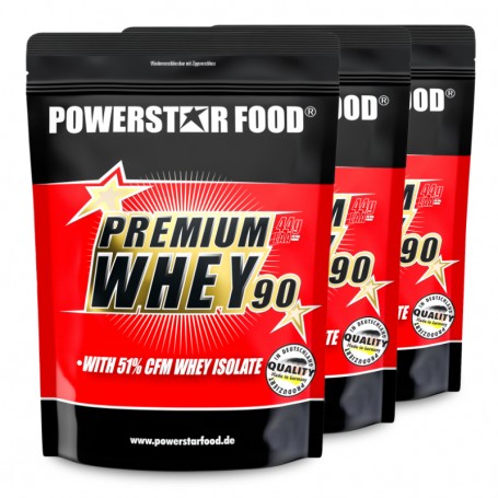 Powerstar Food® PREMIUM WHEY 90 - Whey Protein Shake - 850 g Pulver