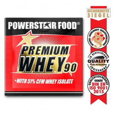 Powerstar Food® PREMIUM WHEY 90 - Whey Protein Shake - 30 g Probebeutel